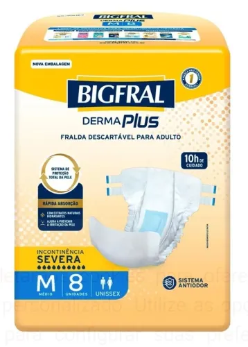 Fralda Bigfral M 8 unidades