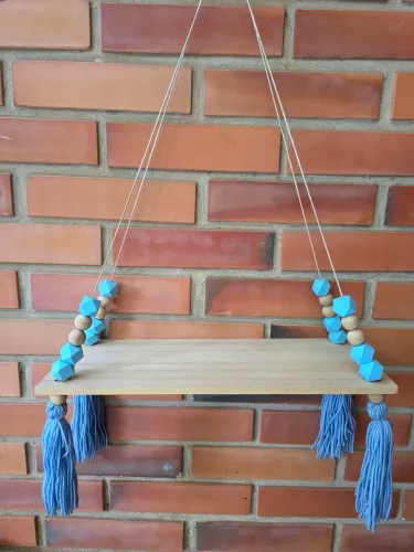 Prateleira de Corda Azul