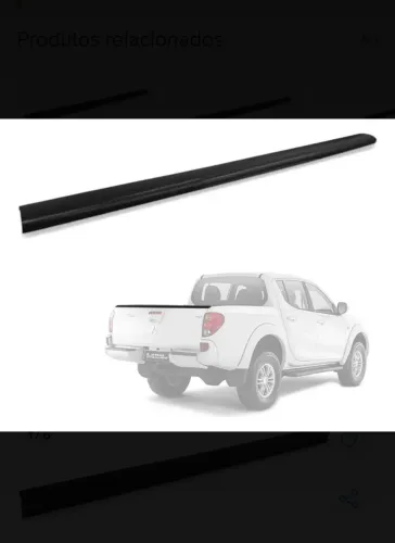 Borda protetor tampa traseiro triton L200 XB