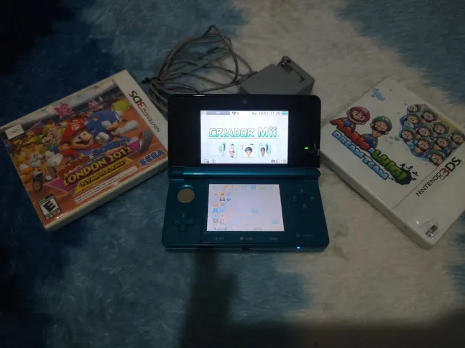 Nintendo 3ds- aqua Blue em perfeito estado(ler descrição)