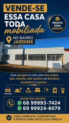 CASA MOBILIADA PARA VENDA 