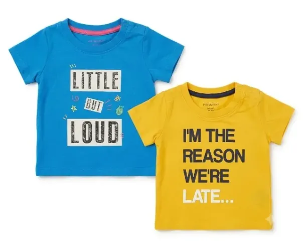 kit 2 camiseta Primark tamanhos 6-9 meses importadas (desapego)