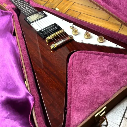Guitarra Flying V SX Estilo Gibson Epiphone C/ Case + Upgrades