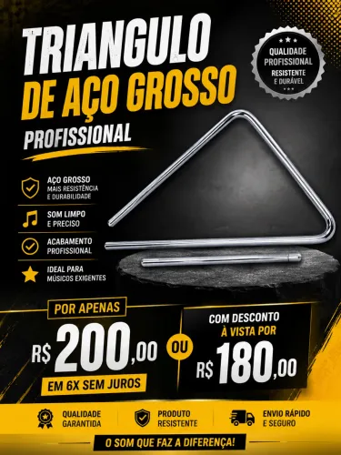 Triângulo de aço profissional