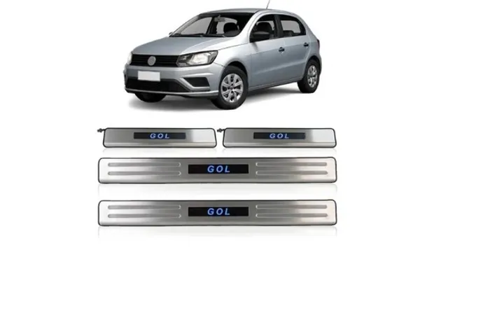 Kit Soleira Com LED De Porta VW Gol G7 