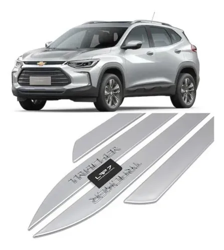 Frisos Chevrolet Tracker 2020 2021 - Prata Switchblade - Relevo Cromado