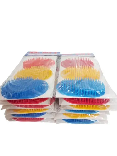 100 Kits Escova de bolso Oval com 3 unidades cada