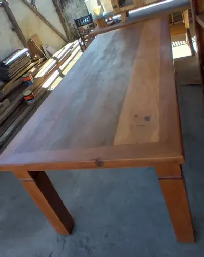 Mesa Mineira Rustica 2,00 x 1 metro madeira de lei mista
