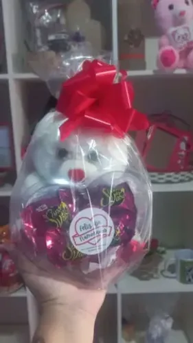 Presentes com ursos com chocolate 