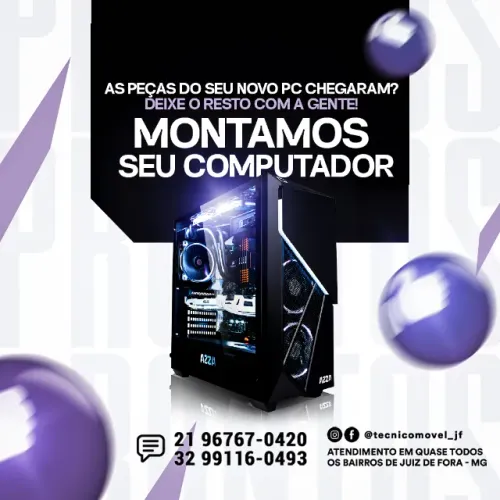 Montagem e manutenção de Pc Gamer em domicílio