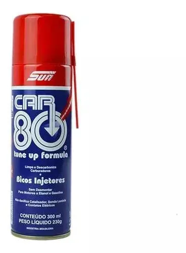 Descarbonizante Spray 300ml CAR80 Limpa Bicos Carburadores TBI