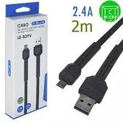 Cabo Carregador 2 Metros Micro Usb Lg Samsung Motorola Lg Xiaomi