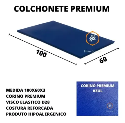 Colchonete 100x60x3 Capa de Napa. Creche, escolinha, academia, malhar e Yoga.