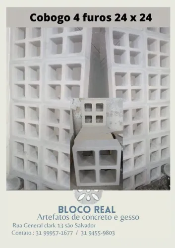 Cobogó 4 furos 24 x 24 