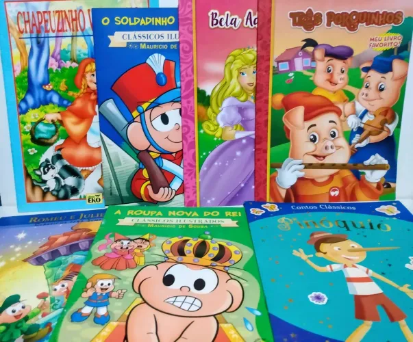 Livros Infantis - Lote de 15 Livros Clássicos Ilustrados - Turma da Monica - Contos 