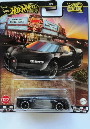 hot wheels boulevard 16 bugatti chiron pneus de borracha - lançamento