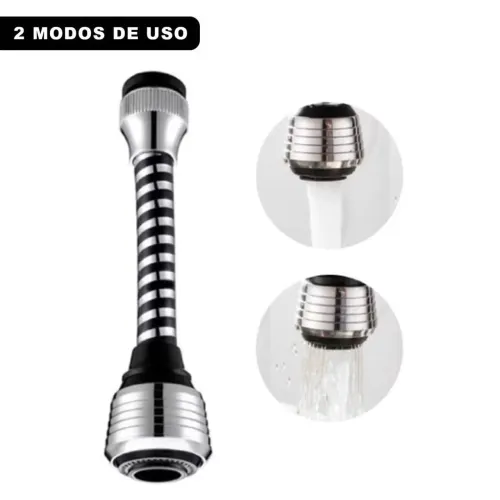 Extensor de Torneira com 2 Modos de Jato - Flexível