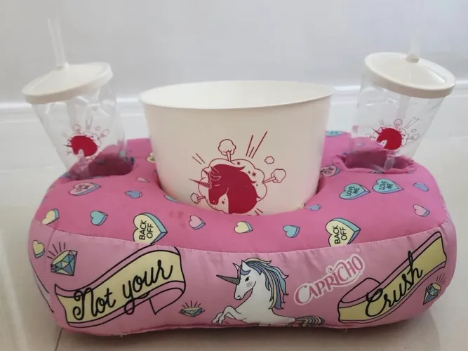 Kit Pipoca Com Almofada Unicórnio
