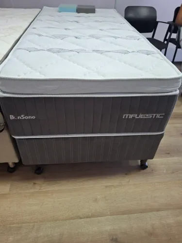 Conjunto box solteiro Majestic base + Colchão BonSono