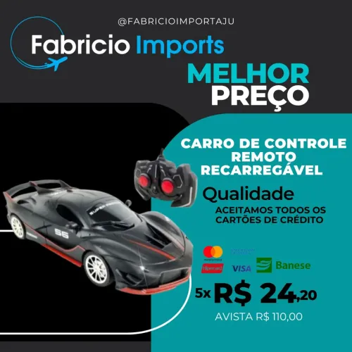 Carro de Controle Remoto Recarregável - Melhor Preço