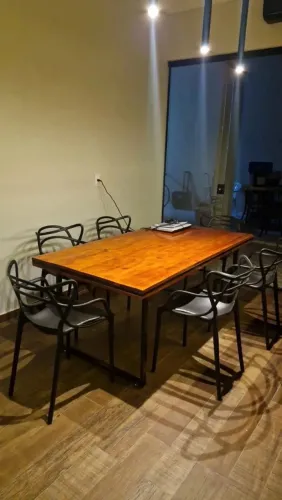 Promo Mesa Mordena industrial Móveis industrial planejados serralheria