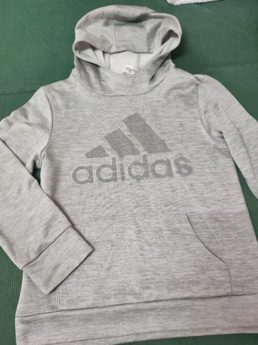 Moletom Adidas com capuz cinza