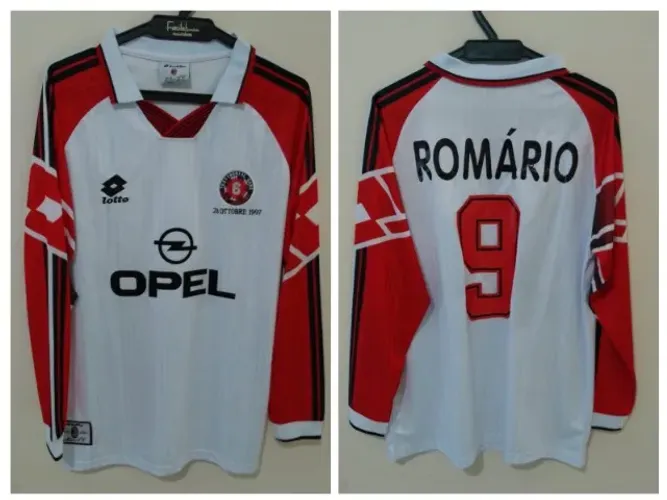 Camisa Futebol Resto do Mundo 1997/1998 Despedida Baresi All Stars Zico Romário Careca
