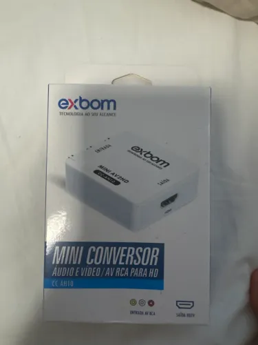 Mini conversor áudio e vídeo/AV RCA para HD