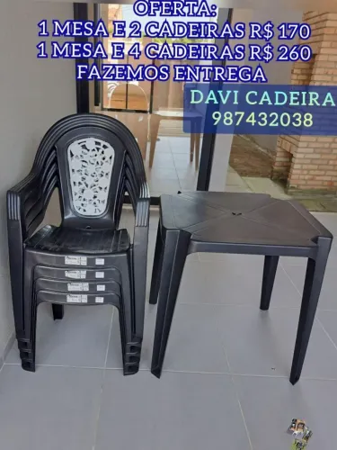 CONJUNTO DE MESA + CADEIRA SIEMD. 7X.E KDM ENTREGO HOJE