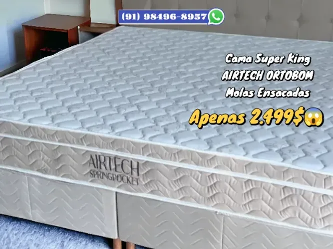 CAMA SUPER KING ORTOBOM AIRTECH MOLAS ENSACADAS