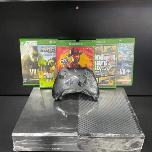 XBOX ONE FAT 500 GB MANETE E JOGO DE (BRINDE)