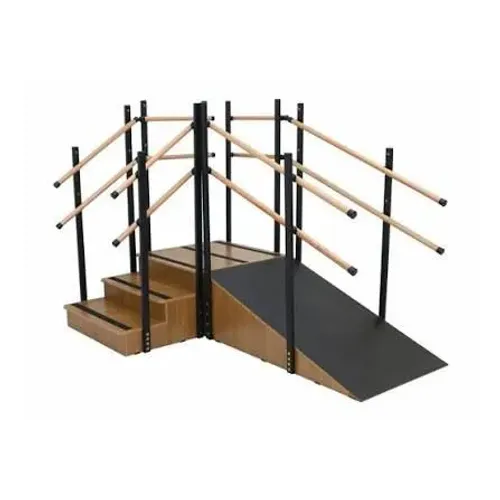 Escada de Canto 3 Degraus Classic com Rampa e Apoio - Arktus