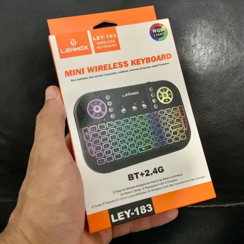 Mini Teclado Wireless LEHMOX LEY-183 RGB