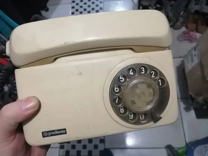 Telefone Vintage Gradiente com Disco Rotativo