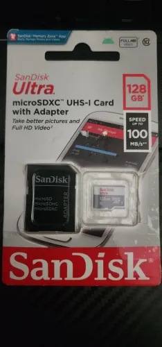 Cartão de memória micro SD SanDisk Ultra 128GB