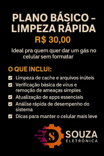 Serviços de limpeza em celulares etc!