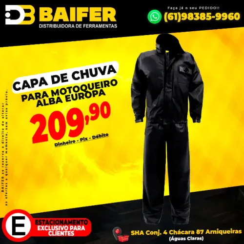 Capa de Chuva Motoqueiro Alba Europa