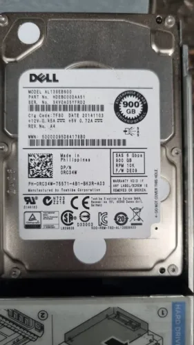 Hd Dell 900gb 10k sas pn 0rc34w