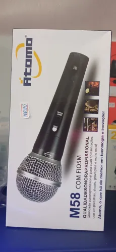 Microfone Atomo M58 com Fio - Qualidade Profissional