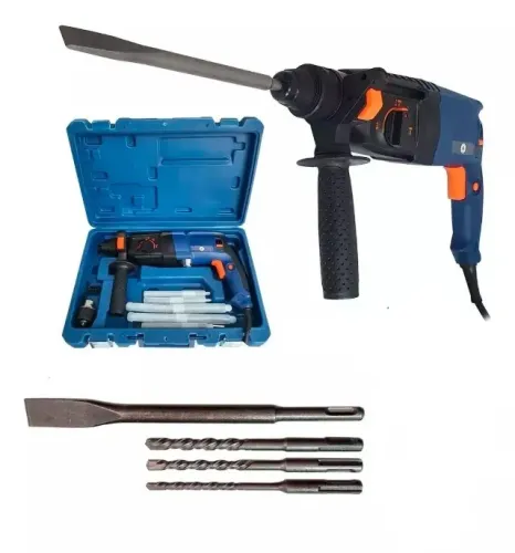 Martelete rompedor 2,7kg 1200w e Furadeira Profissional Com Maleta e Acessorios Novo