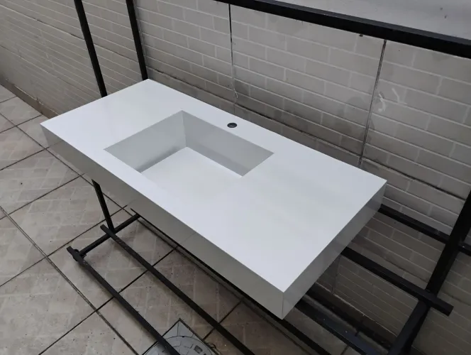 Pia Esculpida de Porcelanato 100x50