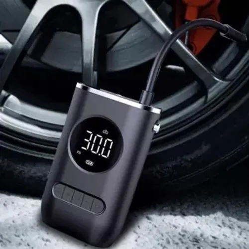 Compressor de ar portátil para pneus de carro moto bicicletas - Fazemos Entregas