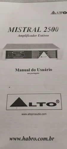 Amplificador Estéreo ALTO Mistral 2500