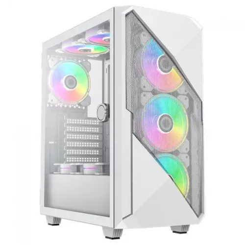 Gabinete Gamer Gamemax Revolt Full White *Com 3 Fans Led Rgb* *Com Controladora* - WZetta