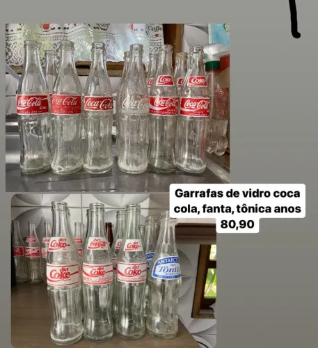 Garrafas refri antiga anos 80/90 valor da unidade 