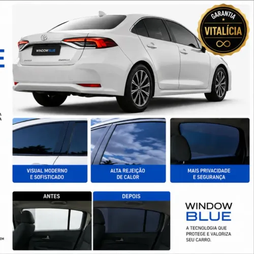 Película para carro Windowblue carro completo: para- brisa, lateral e traseira 