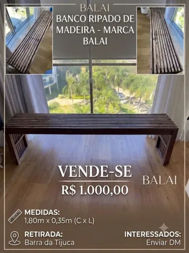 Banco de madeira 