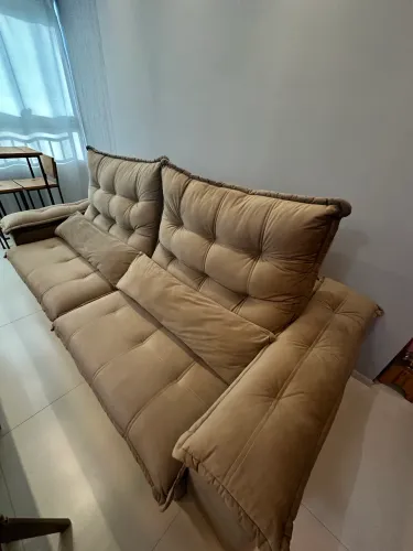 Sofá Retrátil e Reclinável - 2,50m | Molas Ensacadas | Excelente Estado