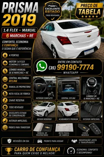 Chevrolet Prisma Sed. LT 1.4 8V Flexpower 4P 2019