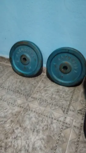 Par de Anilhas 10kg (20kg total) - A Esportiva | Ferro Fundido